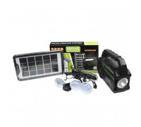 Портативная cолнечная автономная система Solar Light DT-9018 панель походны фонарь радио повербанк