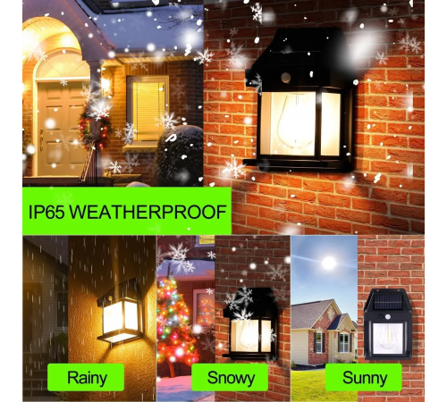 Уличный светильник Solar Interaction Wall Lamp BK-888 с датчиком движения на солнечной батарее
