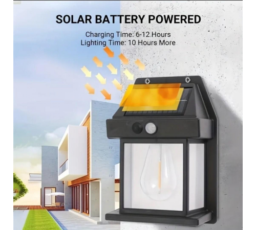 Уличный светильник Solar Interaction Wall Lamp BK-888 с датчиком движения на солнечной батарее