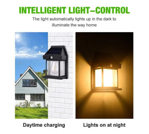 Уличный светильник Solar Interaction Wall Lamp BK-888 с датчиком движения на солнечной батарее