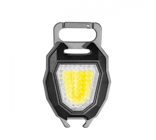 Многофункциональный фонарь брелок COB W5144 Black ТР