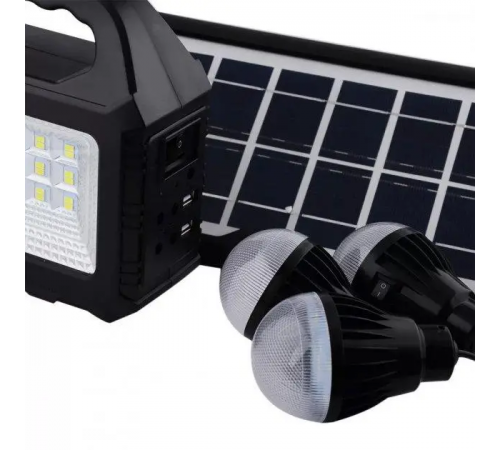 Многофункциональный LED фонарь Cclamp GD-101 с солнечной панелью, 3 лампочки, повербанк