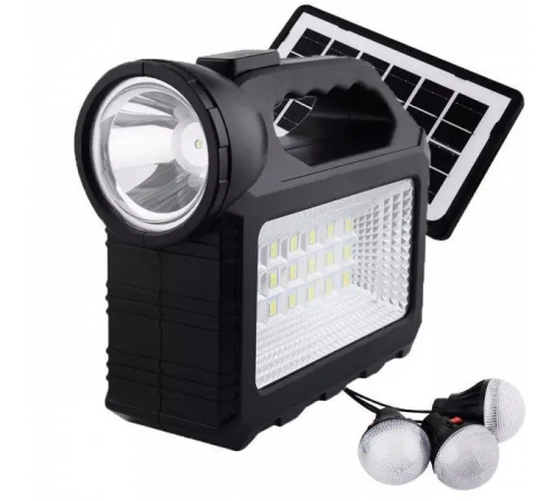 Многофункциональный LED фонарь Cclamp GD-101 с солнечной панелью, 3 лампочки, повербанк