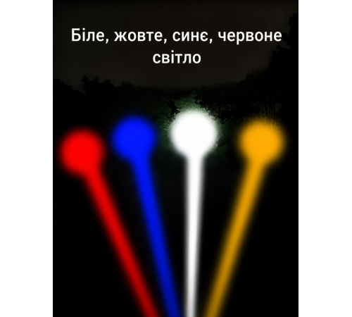 Аккумуляторный ручной фонарик / Мощный фонарик COBA CB-G008-1 с USB-выходом / Фонарик 18800 mAh 4 цвета освещения