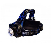 Фонарь налобный BL2188В T6 с оптическим зумом со съемным аккумулятором