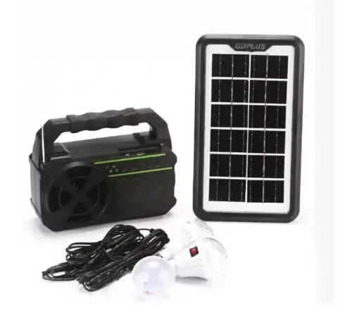 Портативная cолнечная автономная система Solar Light DT-9018 панель походны фонарь радио повербанк