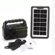 Портативная cолнечная автономная система Solar Light DT-9018 панель походны фонарь радио повербанк
