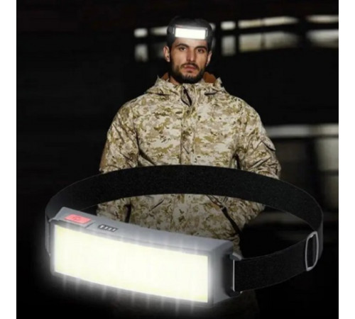 Светодиодный налобный фонарик  BL TM-G14 COB + USB CHARGE