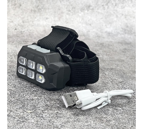 Налобный аккумуляторный фонарь Saiqi SQ-816, ЗУ microUSB