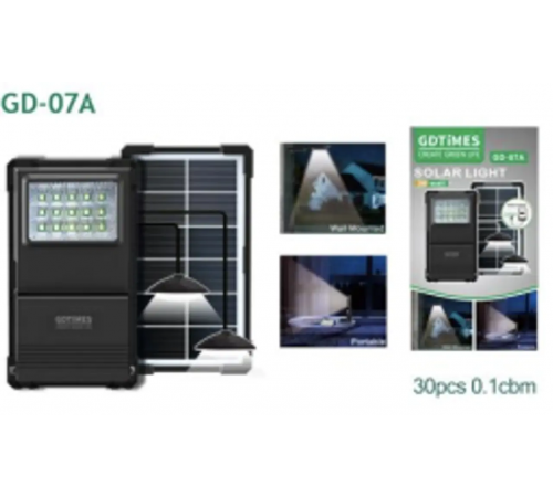 Портативная станция для зарядки GD 07A с солнечной панелью