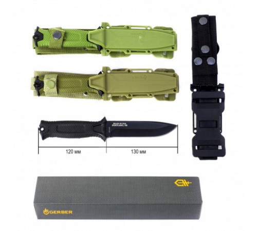 Тактический нож Gerber StrongArm Fixed Blade Black | Нож для выживания. a3072B