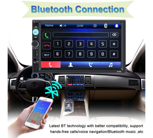 Автомагнітола CML-PLAY 7010B 2DIN з пультом дистанційного керування (сенсорний екран) за 1254 грн