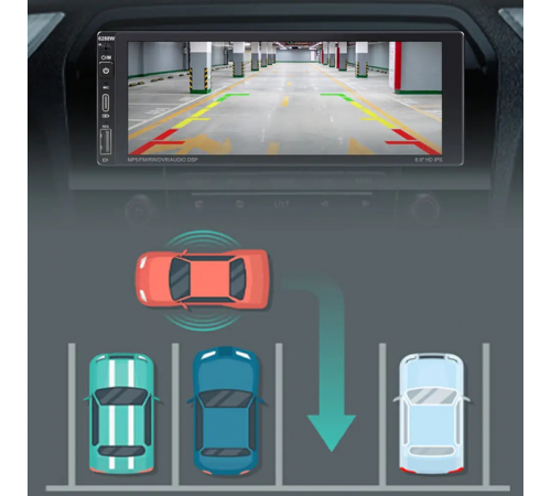 Универсальная магнитола в авто 6288-A 6.9'' (4+64GB) With Carplay с пультом 1din