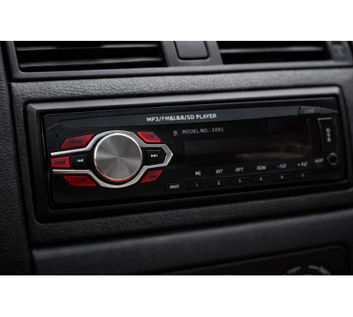 Автомагнитола 1091 Съемная панель Usb+Sd+Fm+Aux+ пульт