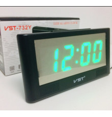 Настольные часы от сети+батарейка VST-732 Y/ 7005 (60 шт/ящ)