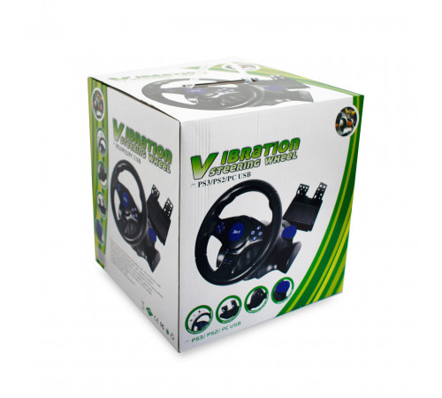Кермо ігрове з педалями та коробкою передач USB (PC, PS2, PS3)