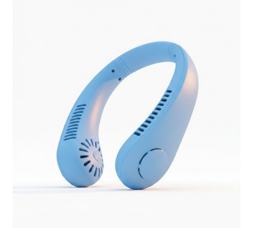 Вентилятор на шею Cat-neck Fan мини портативный USB X5 Синій