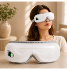 Массажер для глаз TS-5507 Airbag eye massager / Аккумуляторный массажер 3 режима / Вибрационные массажные очки для расслабления