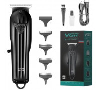 Машинка-тример VGR V-982 4 насадки LED Display USB (40)