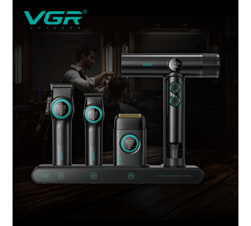 Комплект для стрижки VGR Stepless Pro 4в1 з LED-дисплеєм (5) за 18113 грн