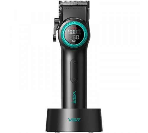 Акумуляторна машинка для стрижки (clipper) VGR V-001, 10 насадок, 9000 RPM, 4600 mAh, LED light, LED за 4140 грн
