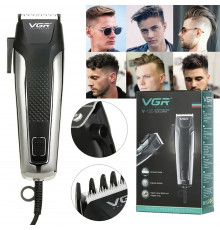 Машинка для стрижки волос VGR V 120 / Профессиональная машинка для стрижки+ 8 насадок и ножницы