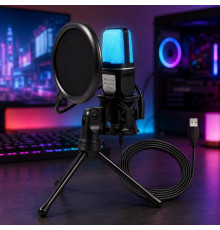 Конденсаторний мікрофон Yanmai SF666R USB з RGB-підсвічуванням