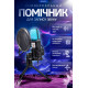 Ігровий мікрофон для ПК та приставки з RGB підсвіткою / Мікрофон конденсаторний з поп-фільтром на підставці для блогерів за 741 грн