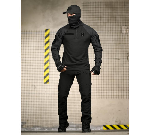 Літній тактичний костюм чорний 6в1 black ТР6919 за 3629 грн