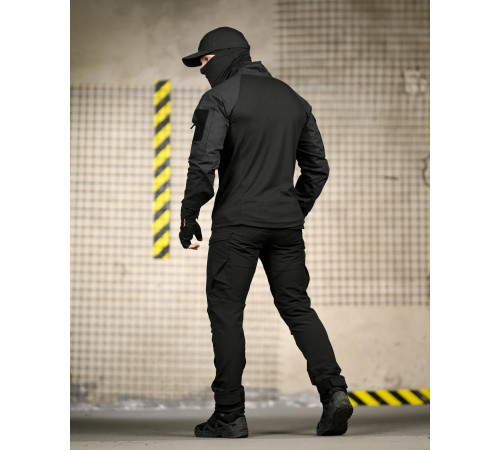 Літній тактичний костюм чорний 6в1 black ТР6919 за 3629 грн