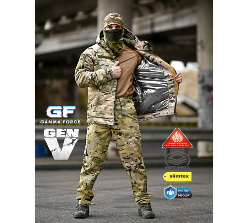 Зимовий тактичний костюм gamma original мультикам ПП8166 за 3575 грн