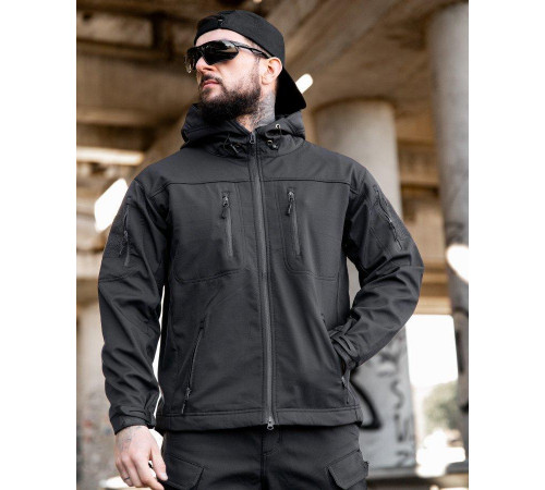 Городская тактическая куртка MAXIMUS софтшел darck grey ПП7988