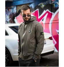 Городская Ветровка Stone island карман oliva 4 люкс ДЛ7037