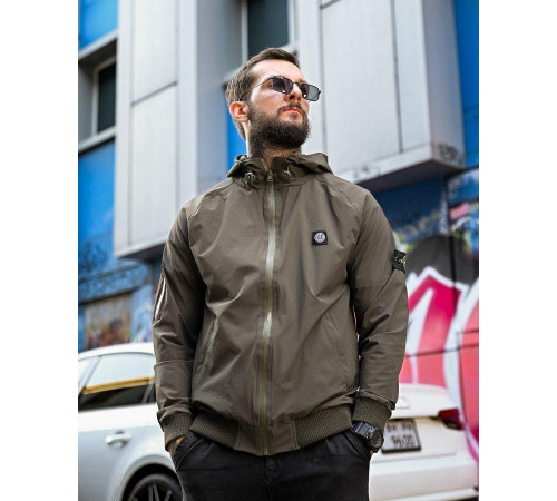 Городская Ветровка Stone island карман oliva 4 люкс ДЛ7037