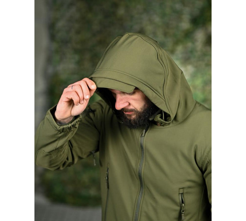 Демісезонна тактична куртка Soft Shell Silver Knight Windstoper олива ОР1233 за 1869 грн