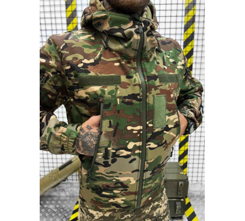 Тактична куртка SoftShell софтшель мультикам легка M