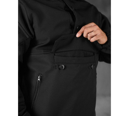 Тактична куртка анорак софтшел seul black НП4941