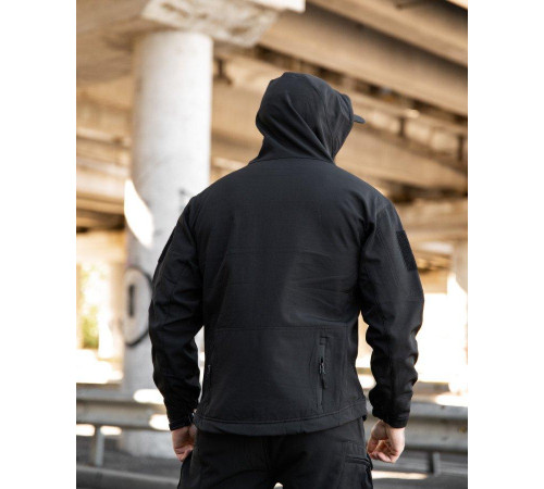 Городская тактическая куртка MAXIMUS софтшел black ПП7980
