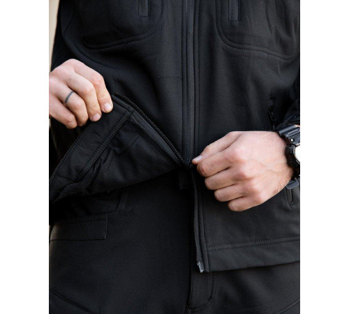 Городская тактическая куртка MAXIMUS софтшел black ПП7980