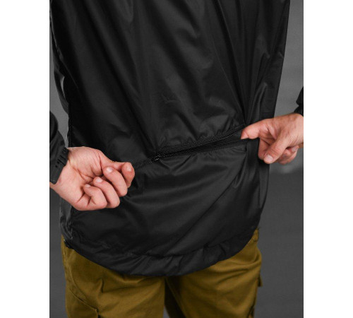 Куртка дождевик карман черная XXXL