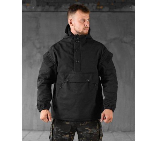 Тактична куртка анорак софтшел seul black НП4941