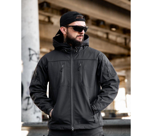 Городская тактическая куртка MAXIMUS софтшел darck grey ПП7988