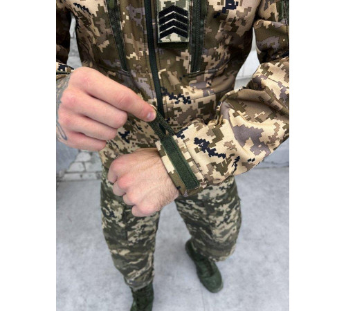 Тактична куртка SoftShell софтшел піксель легка XXL
