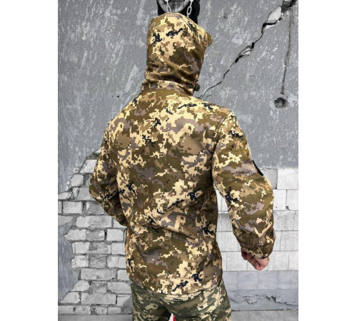 Тактична куртка SoftShell софтшел піксель легка XXL