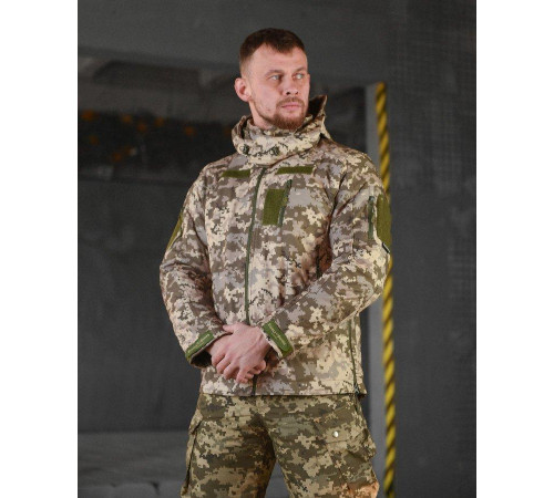 Тактична куртка софтшел single sword jumper (двоний фліс)
