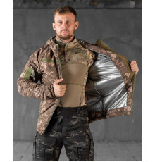 Зимова чоловіча тактична куртка Softshell OMNI-HEAT піксель -