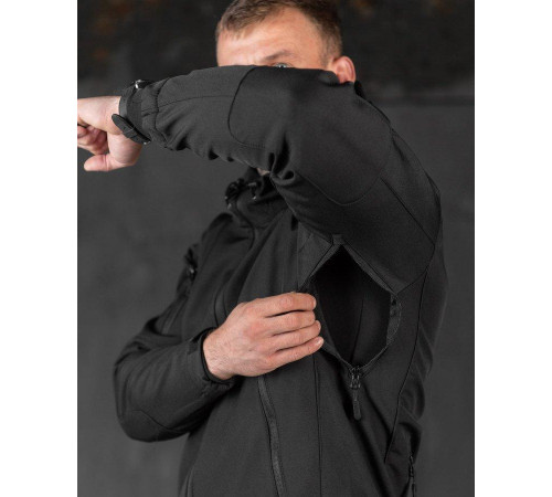Демисезонная тактическая куртка Soft Shell Silver Knight Windstoper black ОР1232
