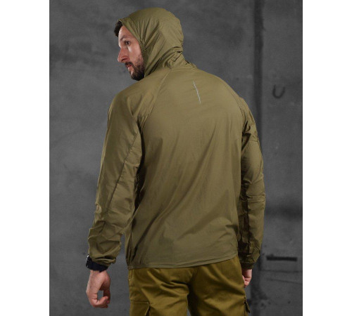 Мужская ультралегкая Ветровка Tactical Series / Водонепроницаемая Куртка с капюшоном мультикам олива ВТ9527