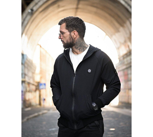 Городская Ветровка Stone island карман black 4 ДЛ7035