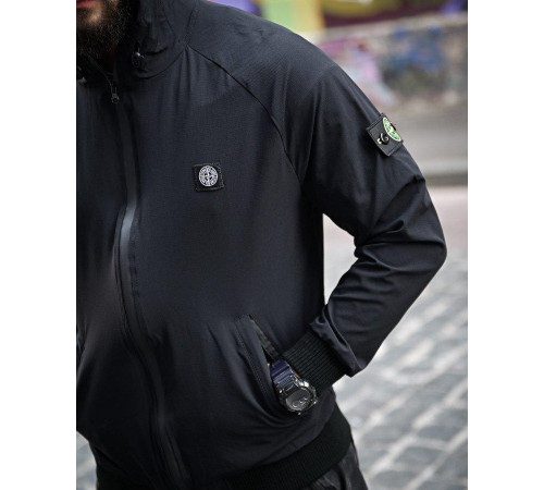 Городская Ветровка Stone island карман black 4 ДЛ7035